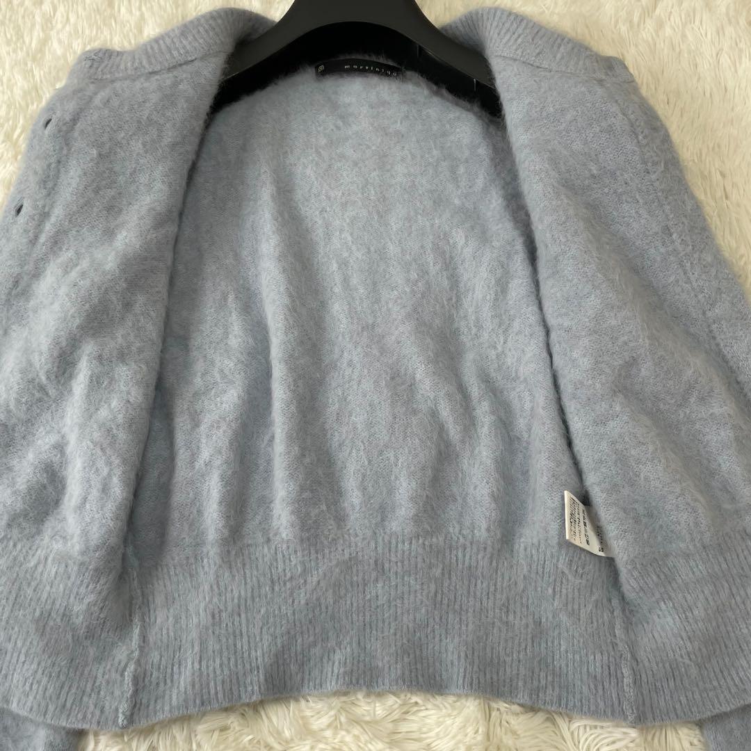 マルティニーク フォックス カシミヤ カーディガン ライトブルー レディース