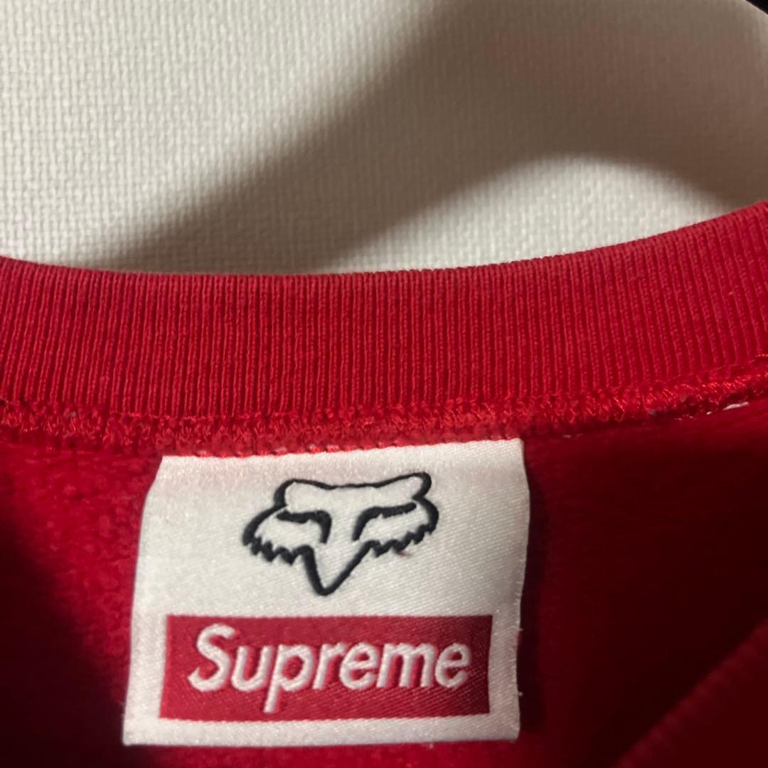 完売品 赤L HONDA Fox Racing Crewneck