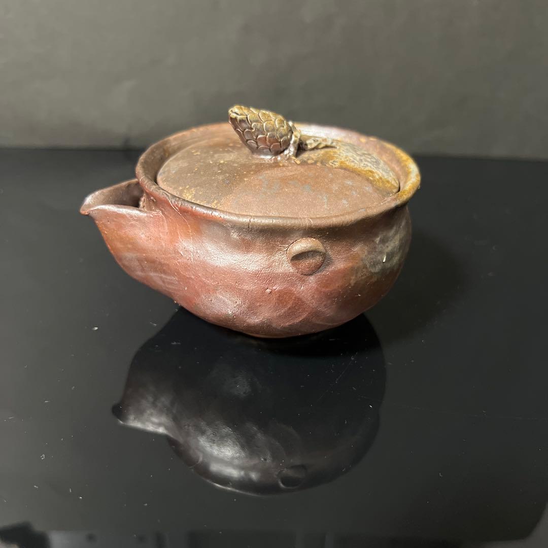 備前焼　宝瓶　茶器　手捻り急須