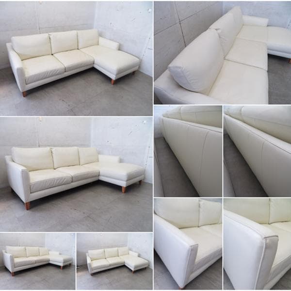 展示品■アクタス■five by five■総革■フェザー■カウチソファ■32万