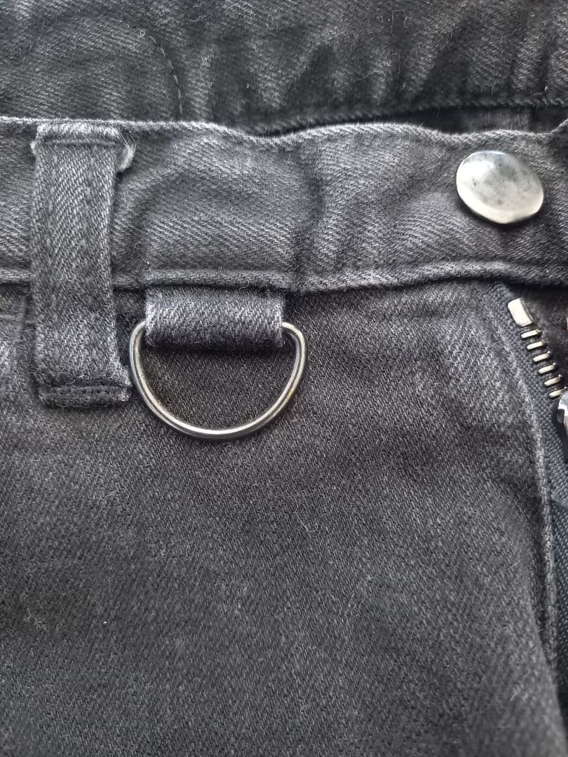 NUMBER (N)INE☆ハート涙レザーパッチ☆ブラックデニム☆スキニー☆１