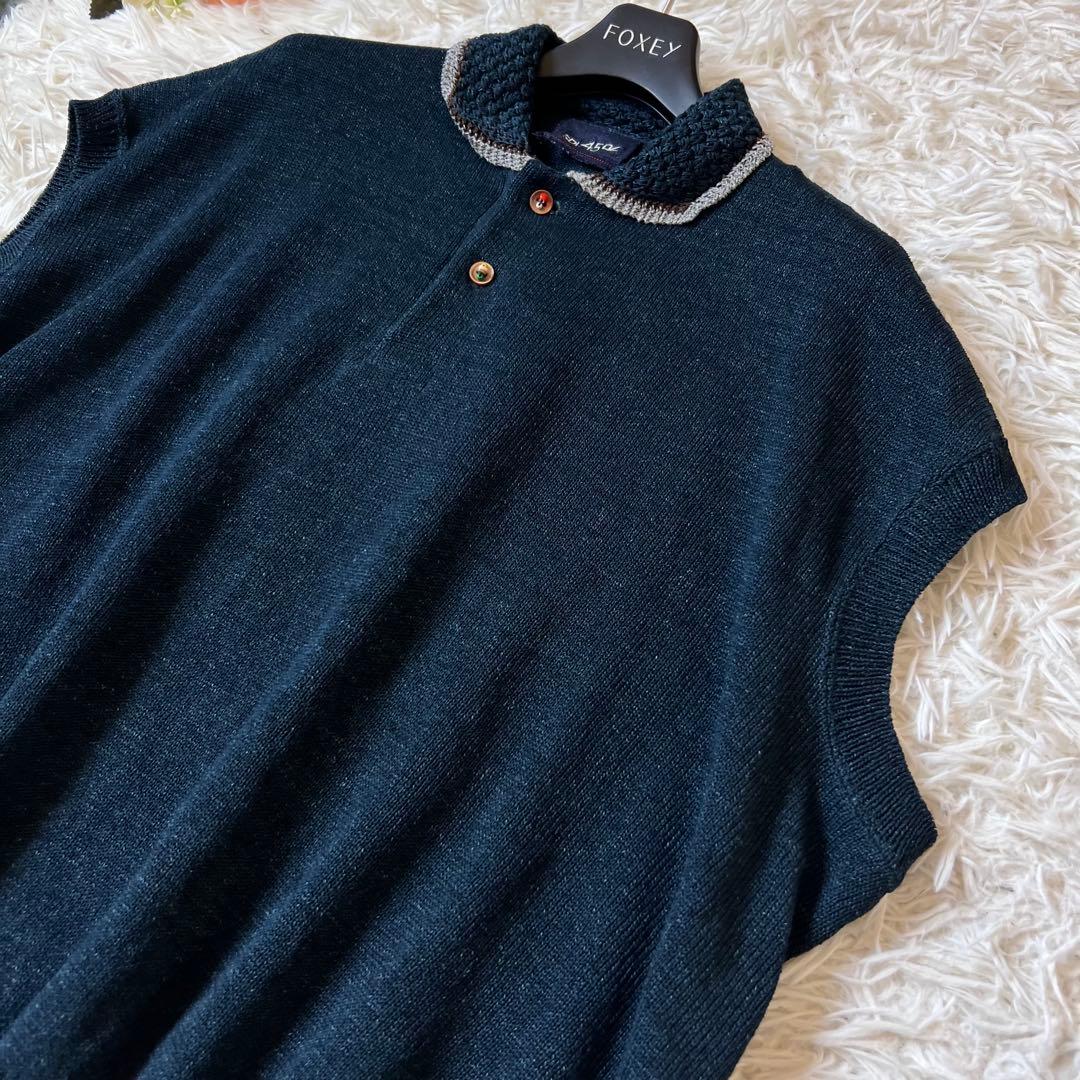 45R ギマ ニットソー の M ポロ（ インディゴ ）