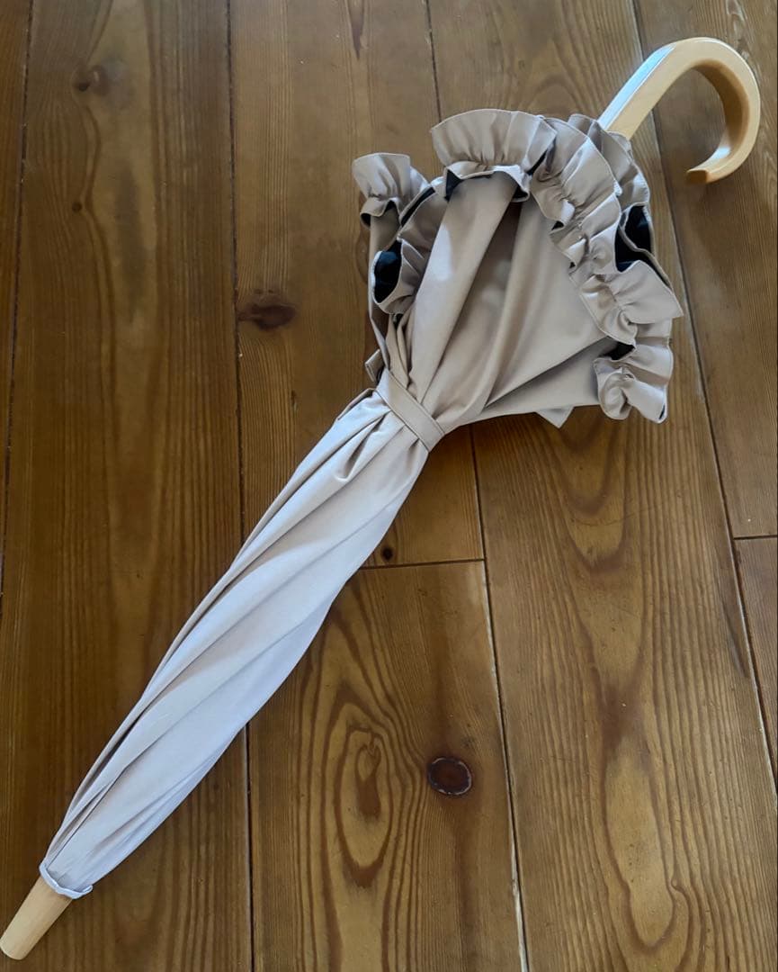 サンバリア100 フリル付き日傘 Sサイズ ピンク