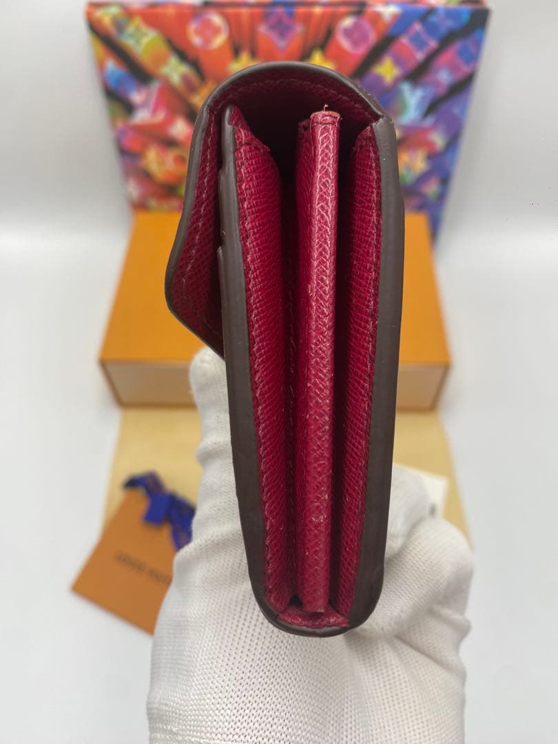 ルイヴィトン モノグラム 新型ポルトフォイユサラ フューシャピンク 長財布