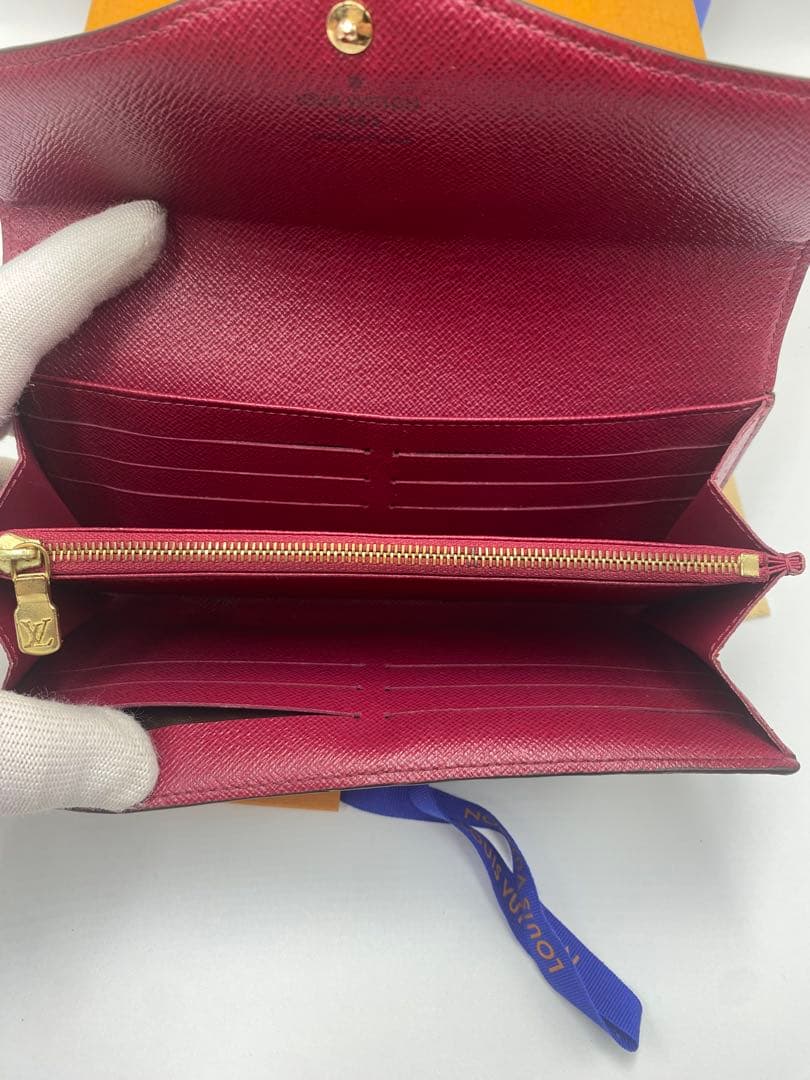 ルイヴィトン モノグラム 新型ポルトフォイユサラ フューシャピンク 長財布
