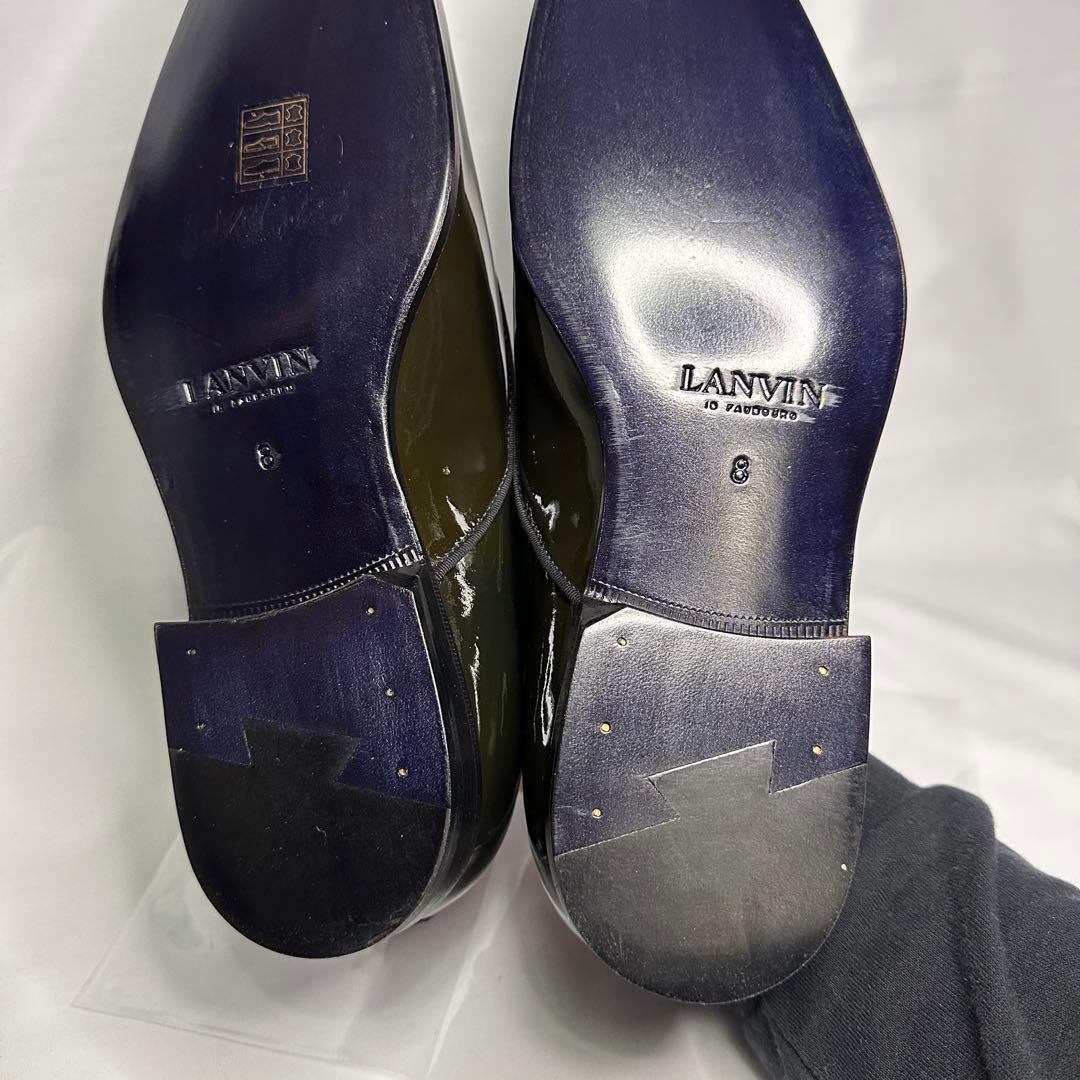 新品未使用☆ランバン☆エナメルシューズ☆ブラック☆本革☆オペラパンプス☆201