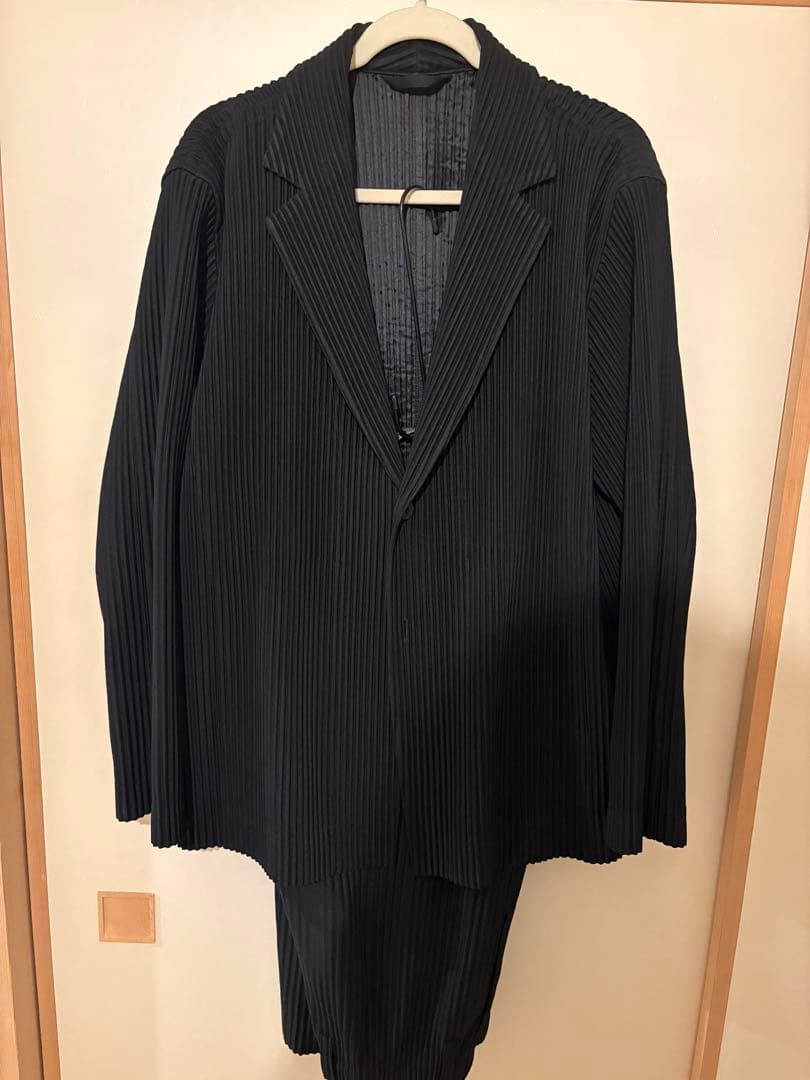 HOMME PLISSE ISSEY MIYAKE プリーツ セットアップ 黒