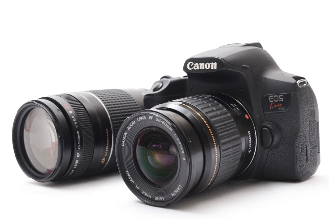 一眼レフカメラCANON EOS Kiss X10i標準&望遠ダブルレンズセット