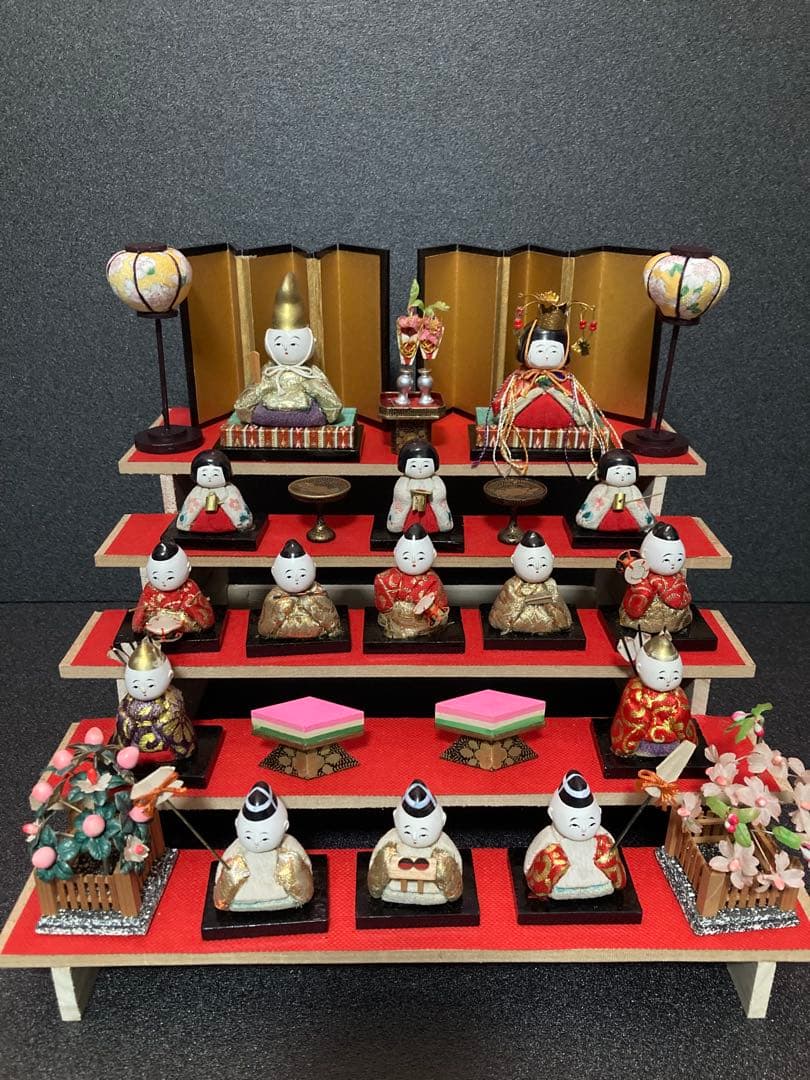 雛人形　るんるんるん　豆雛のみ　木目込み十五人揃え