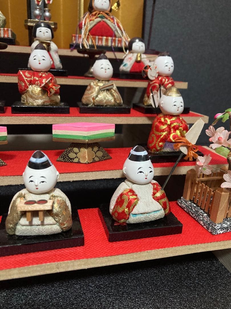 雛人形　るんるんるん　豆雛のみ　木目込み十五人揃え