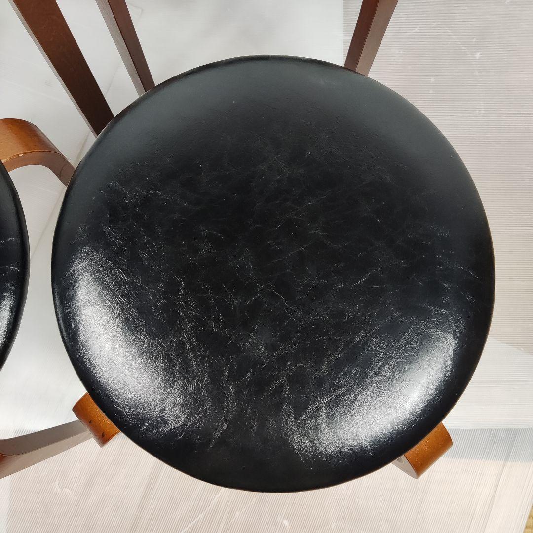 【数日セール】スツール　丸椅子　4脚セット　ブラック