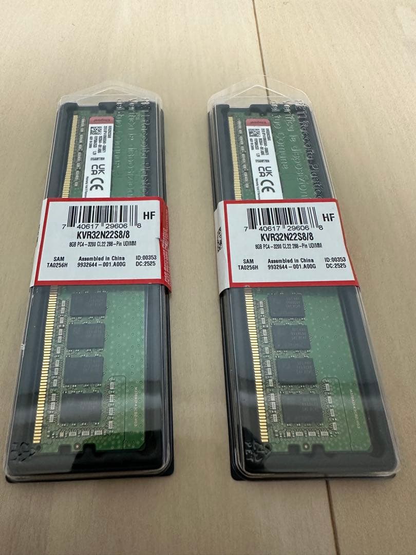 Kingston DDR4 3200MHz 8GB×2枚