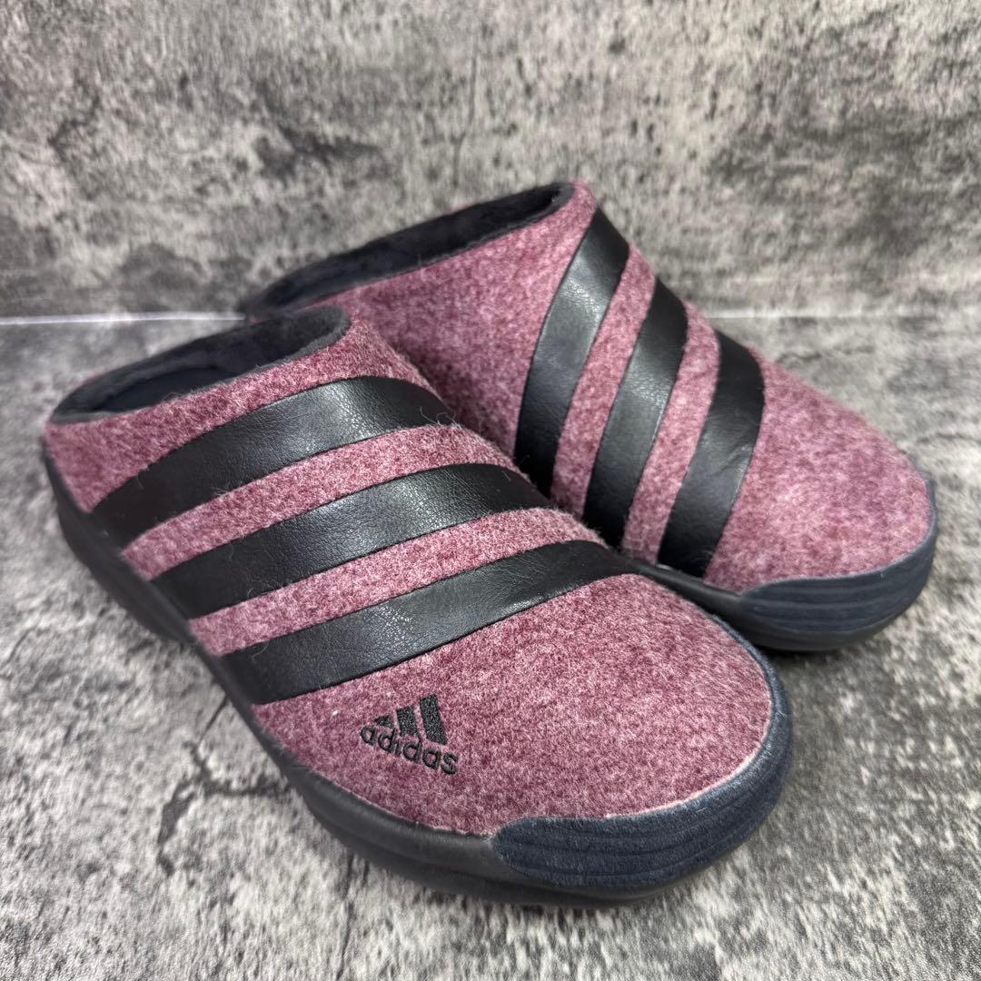【美品】adidas トアロ クロッグ サンダル ワイン ブラック 25.5