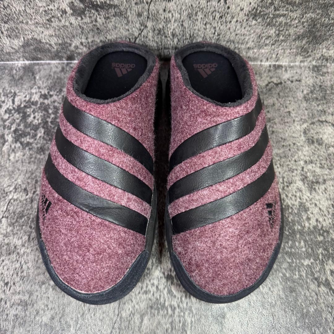 【美品】adidas トアロ クロッグ サンダル ワイン ブラック 25.5