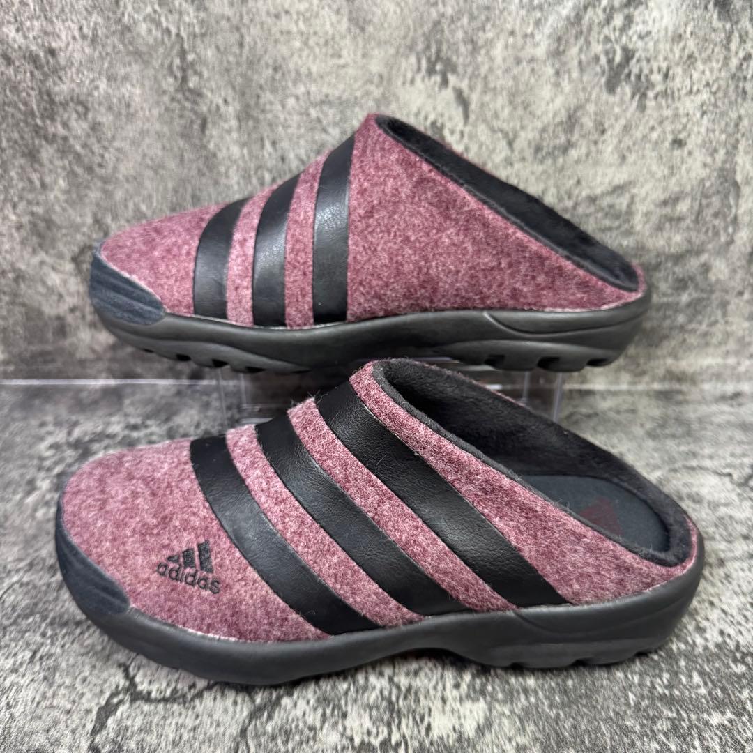 【美品】adidas トアロ クロッグ サンダル ワイン ブラック 25.5