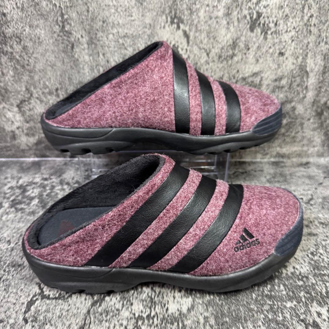 【美品】adidas トアロ クロッグ サンダル ワイン ブラック 25.5