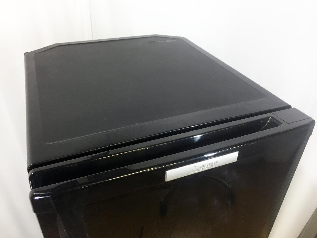 2015◆中古★三菱 ラウンドカット ２ドア冷蔵庫 ブラック 黒 MR-P15Y