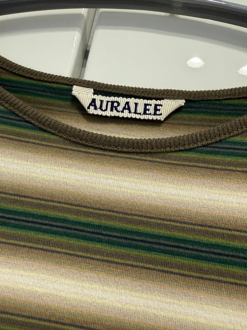 AURALEE ストライプ Tシャツ