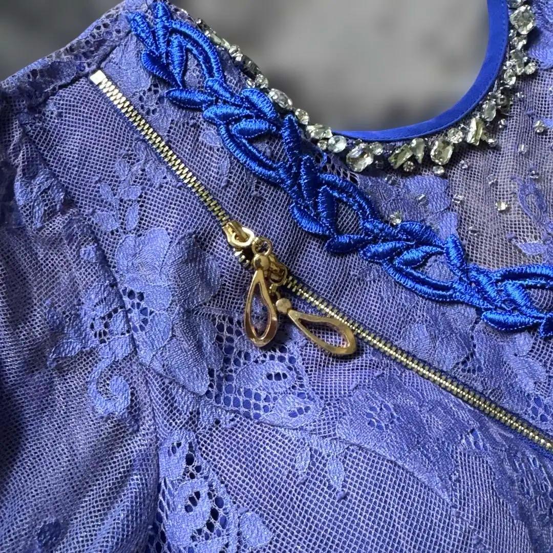 ジッパーロングキャバドレス