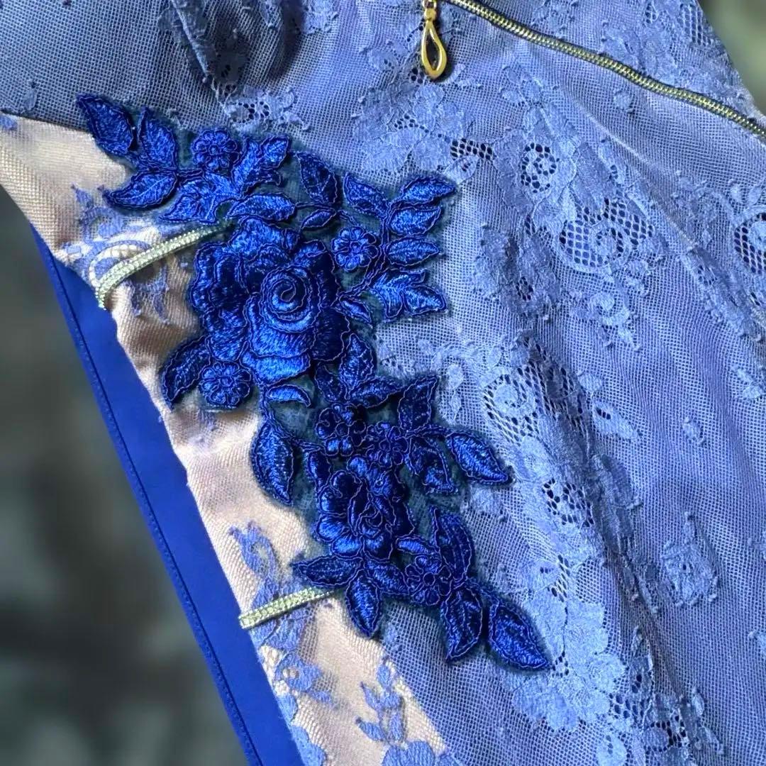 ジッパーロングキャバドレス