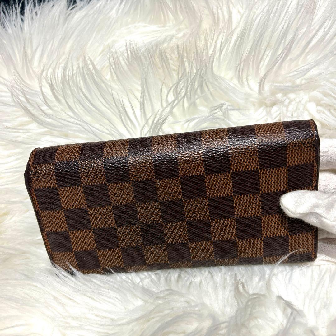 ルイヴィトン ポルトフォイユサラ ダミエエビヌ N61734