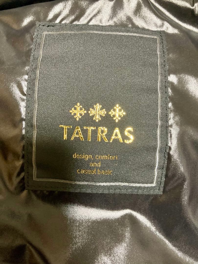 TATRAS フード付きダウンベスト 黒 サイズ02