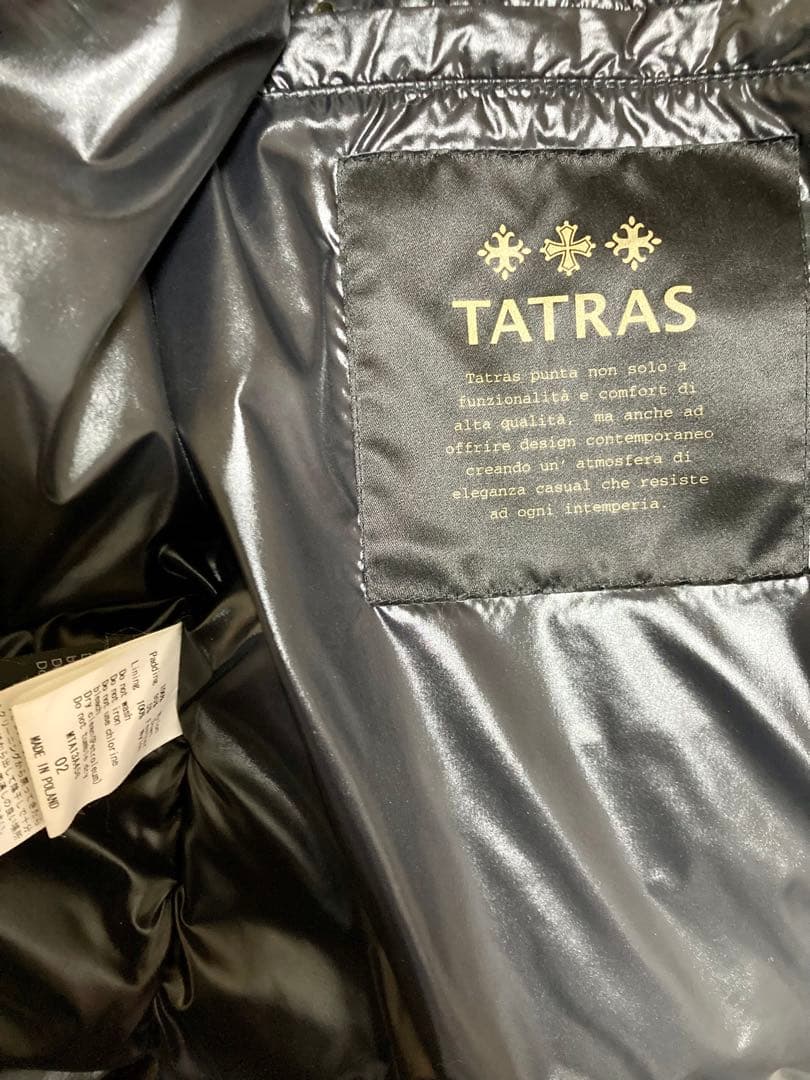 TATRAS フード付きダウンベスト 黒 サイズ02