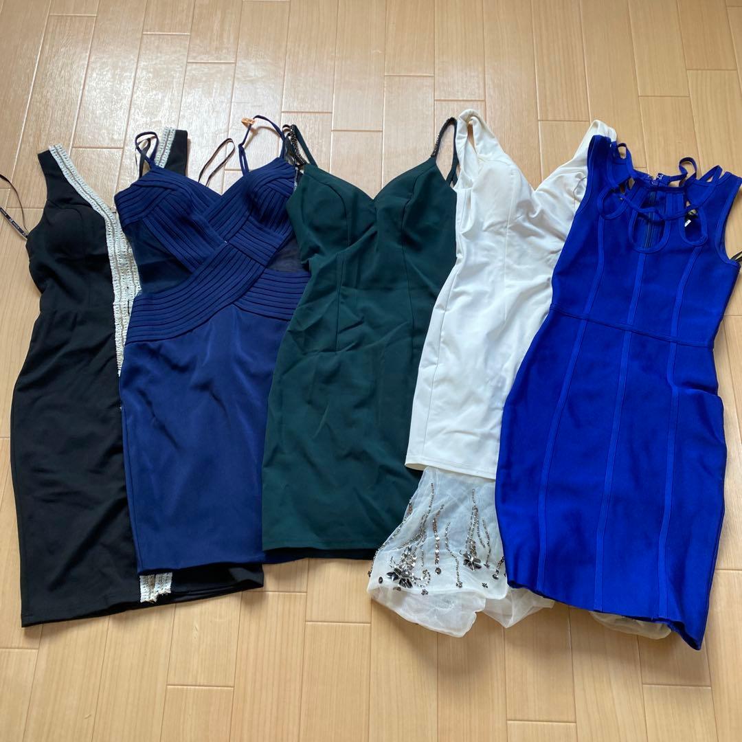 AngelRタイトドレスセット 5点 黒 ネイビー 緑 白 青