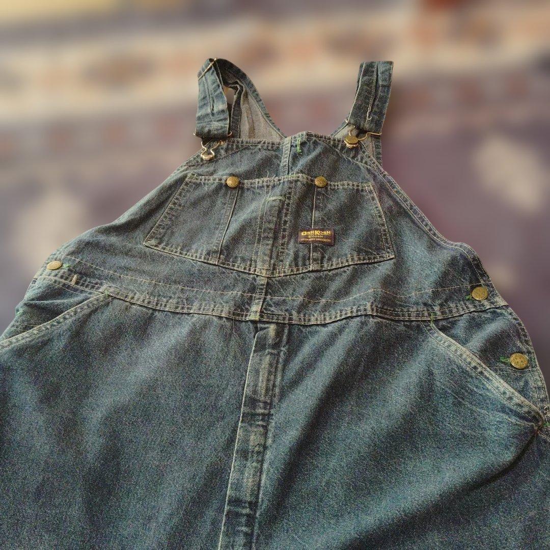 希少 60s オシュコシュ オーバーオール 緑タグ 42インチ ビンテージ