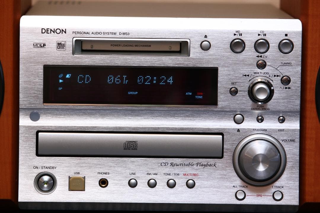 DENON　D-MS3　CD/MD/TUNER/USB　コンポ+スピーカー　美品
