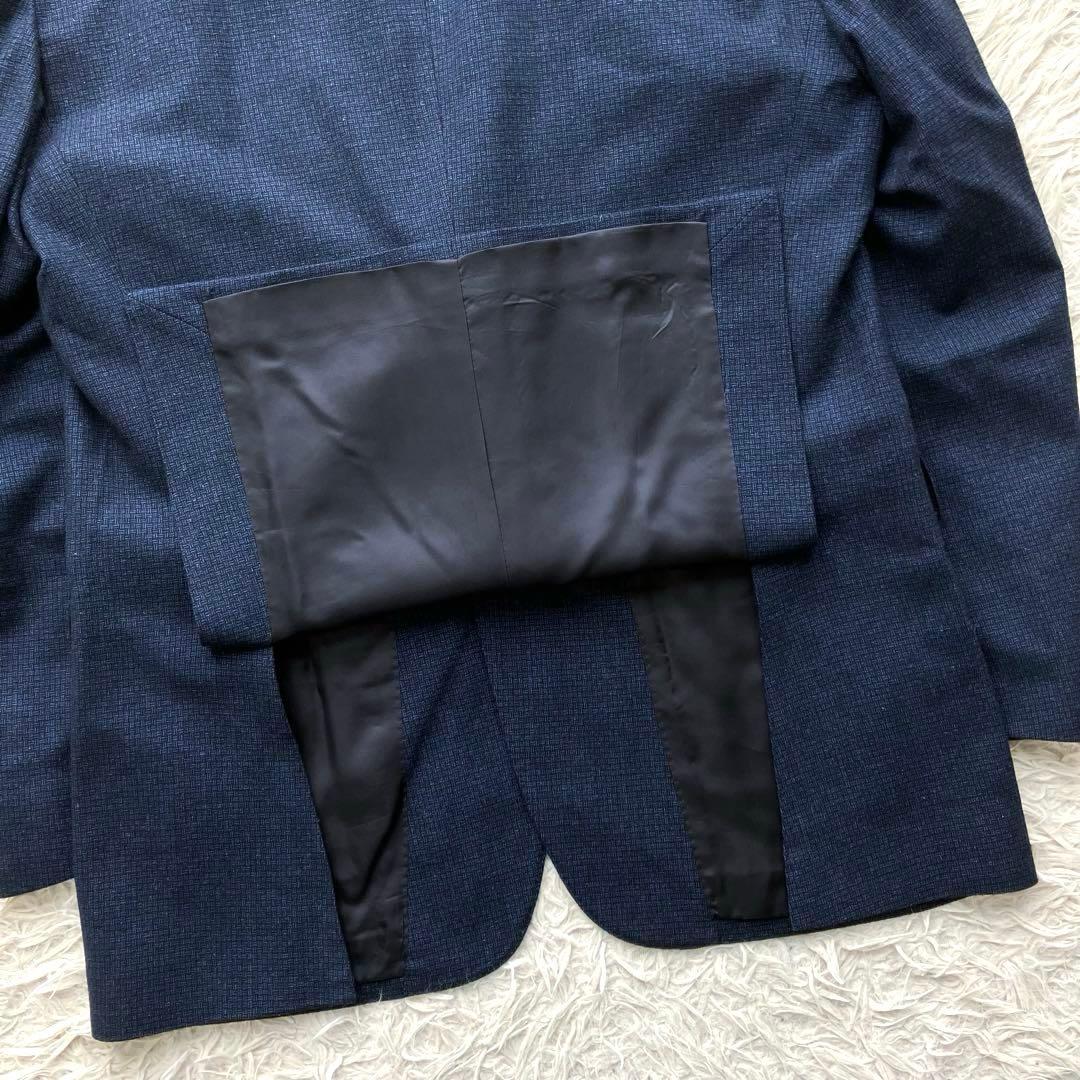 【現行 極美品 カシミヤシルク】ポールスチュアート　テーラードジャケット　L 紺