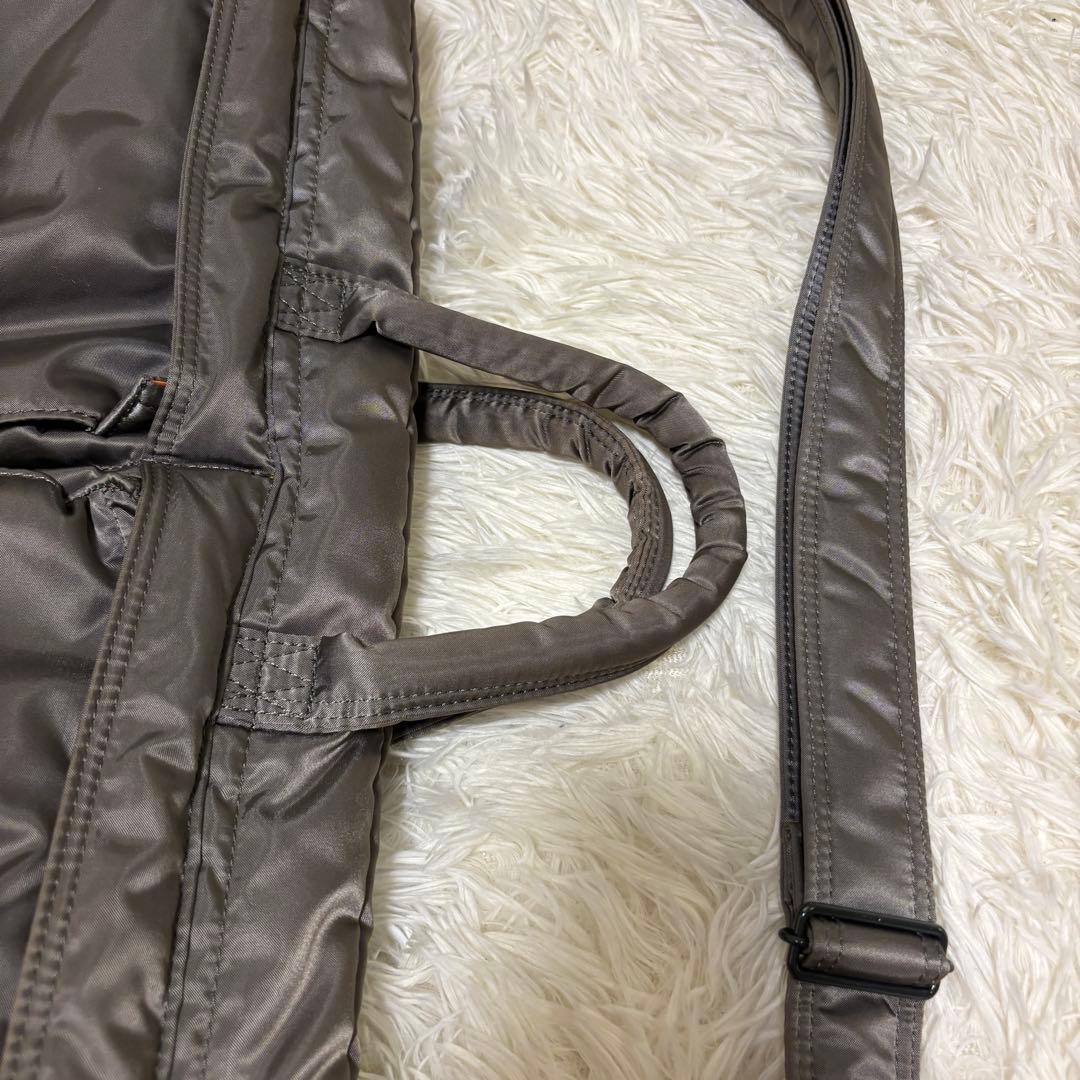 【美品】ポーター PORTER タンカー ボストンバッグ グレー 旅行