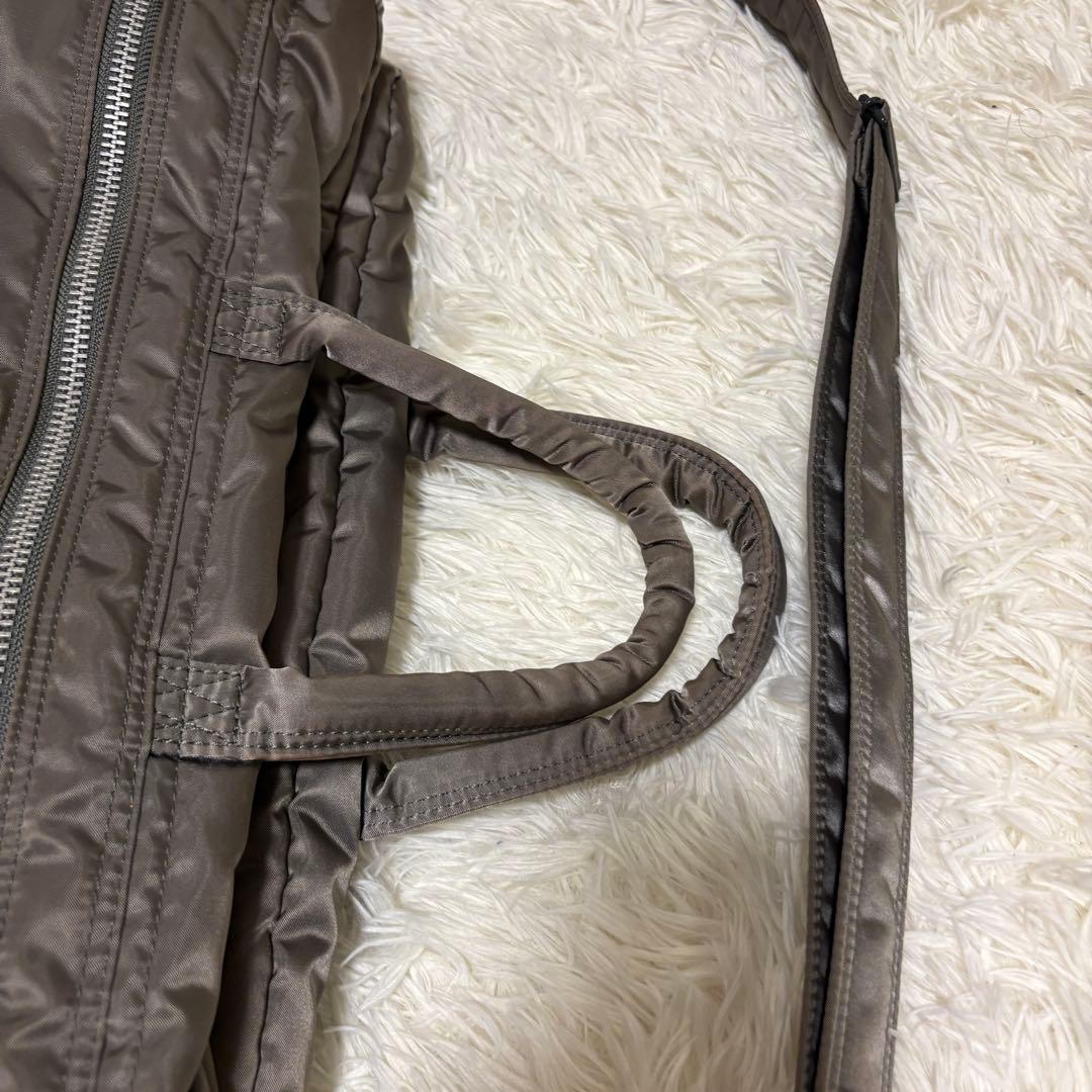 【美品】ポーター PORTER タンカー ボストンバッグ グレー 旅行