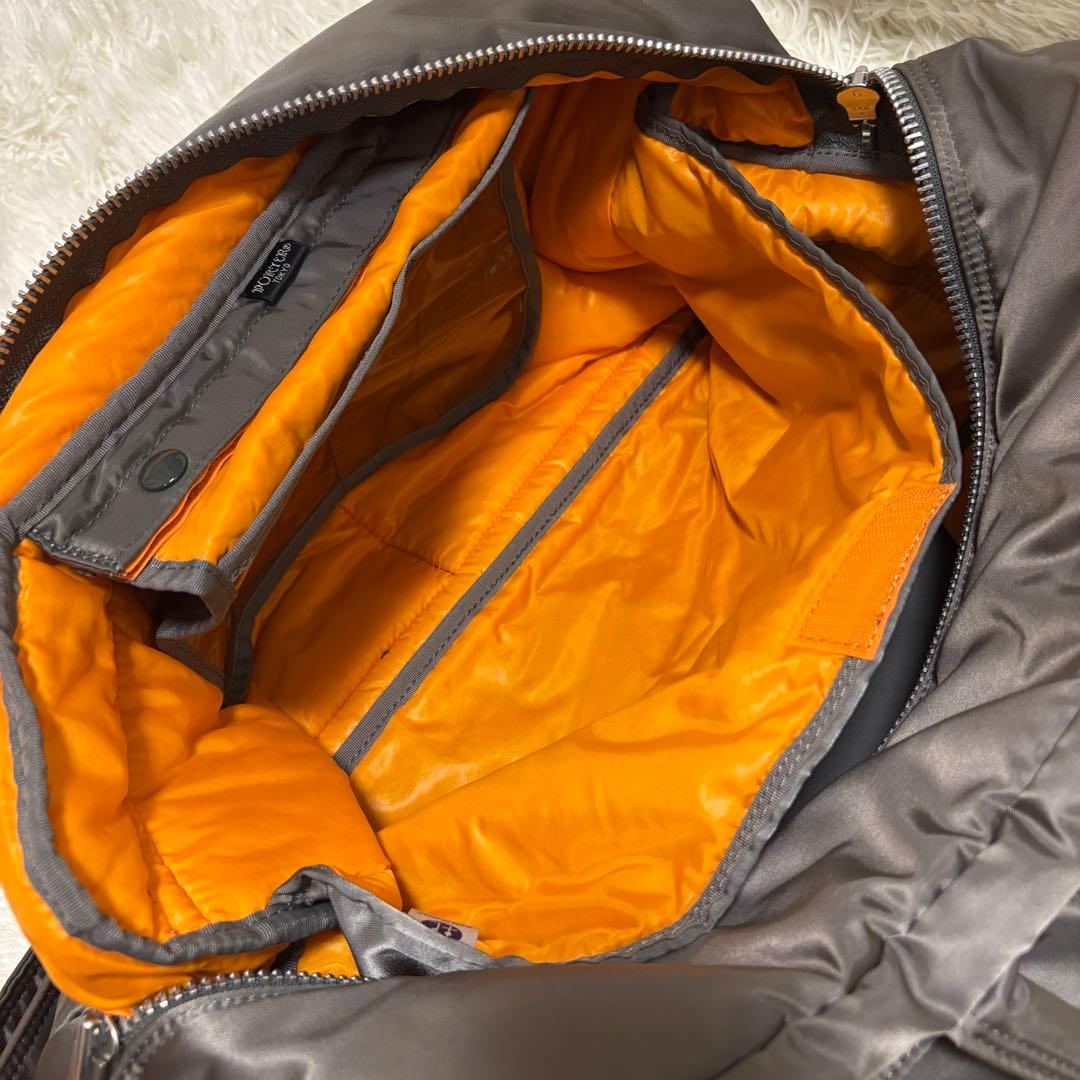 【美品】ポーター PORTER タンカー ボストンバッグ グレー 旅行