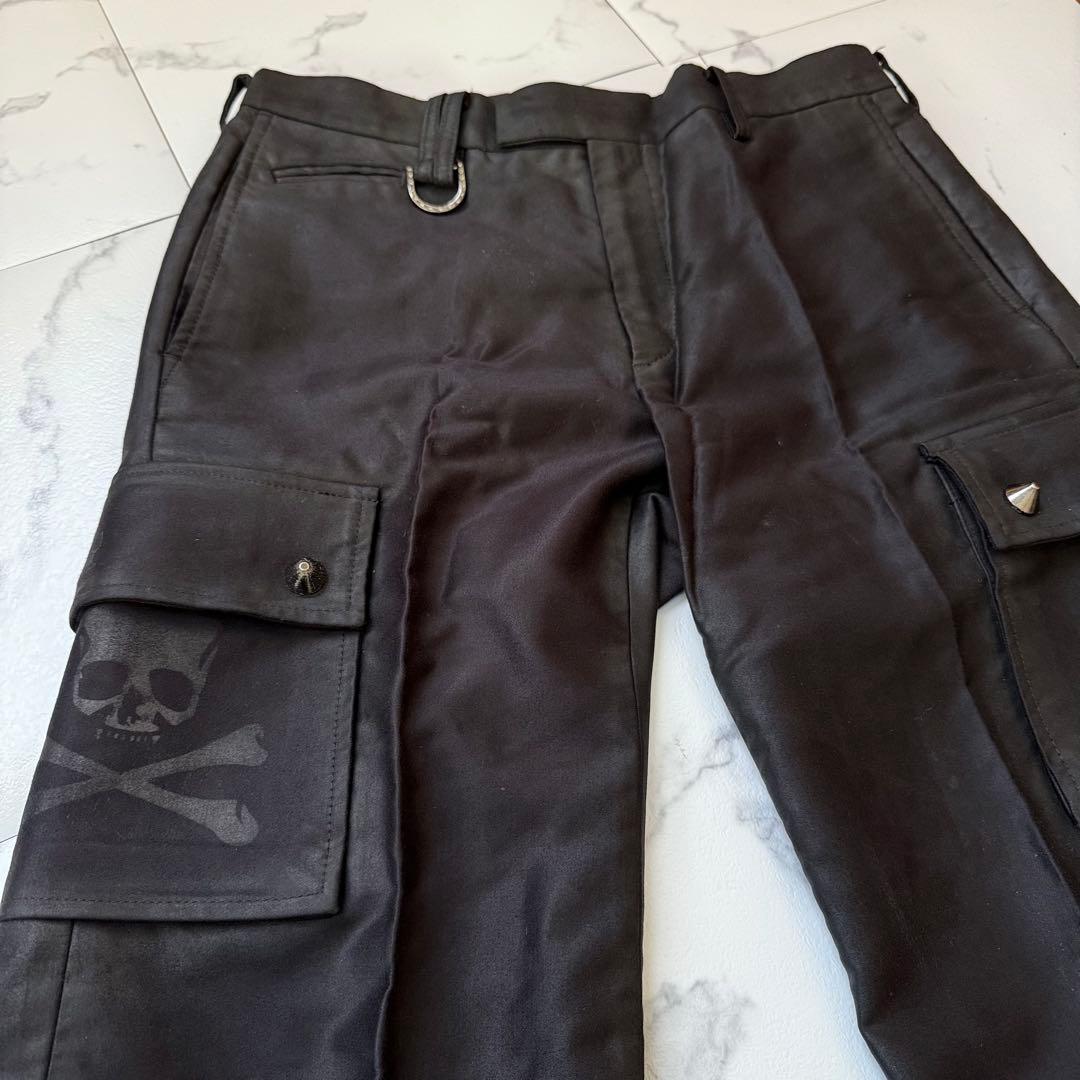 Roen ロエン スタッズ スカル ポケット カーゴパンツ フレアブラック 32