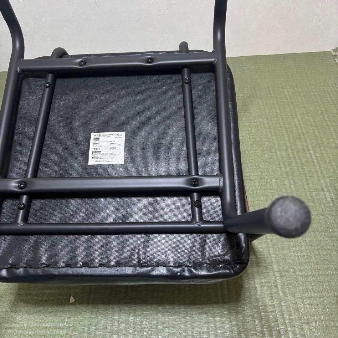 ダイニングチェア　ダイニングソファー　黒　ブラック　バーネイションソファ