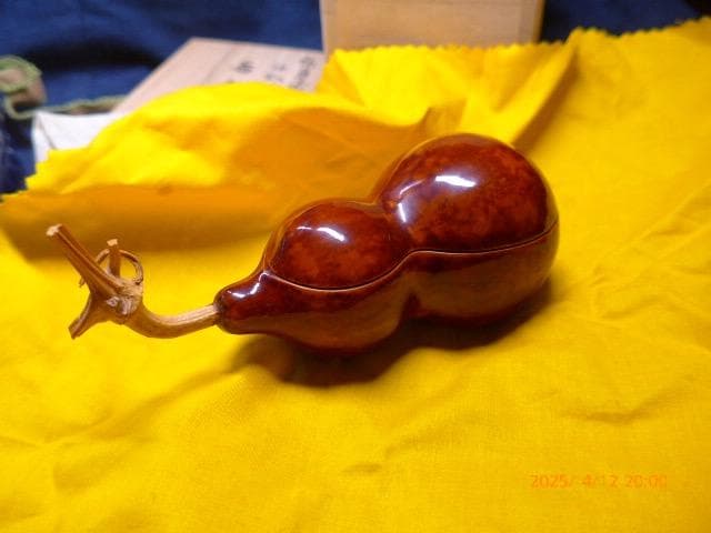 貴重　輪島塗りの名品　八右衛門彦助の見事な「福瓢研出」 香合