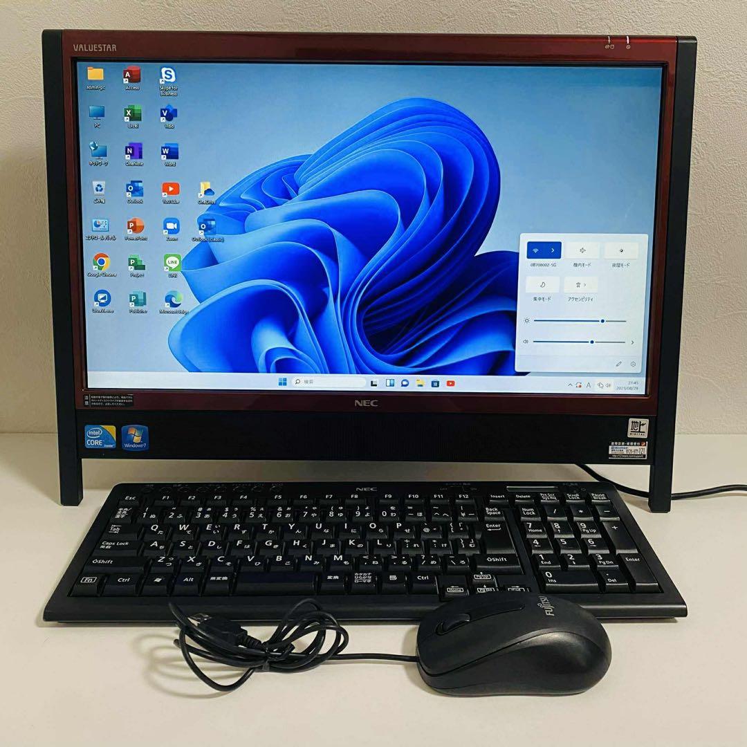 Y774 NECデスクトップi5高速SSDサクサクWindows11オフィス付き