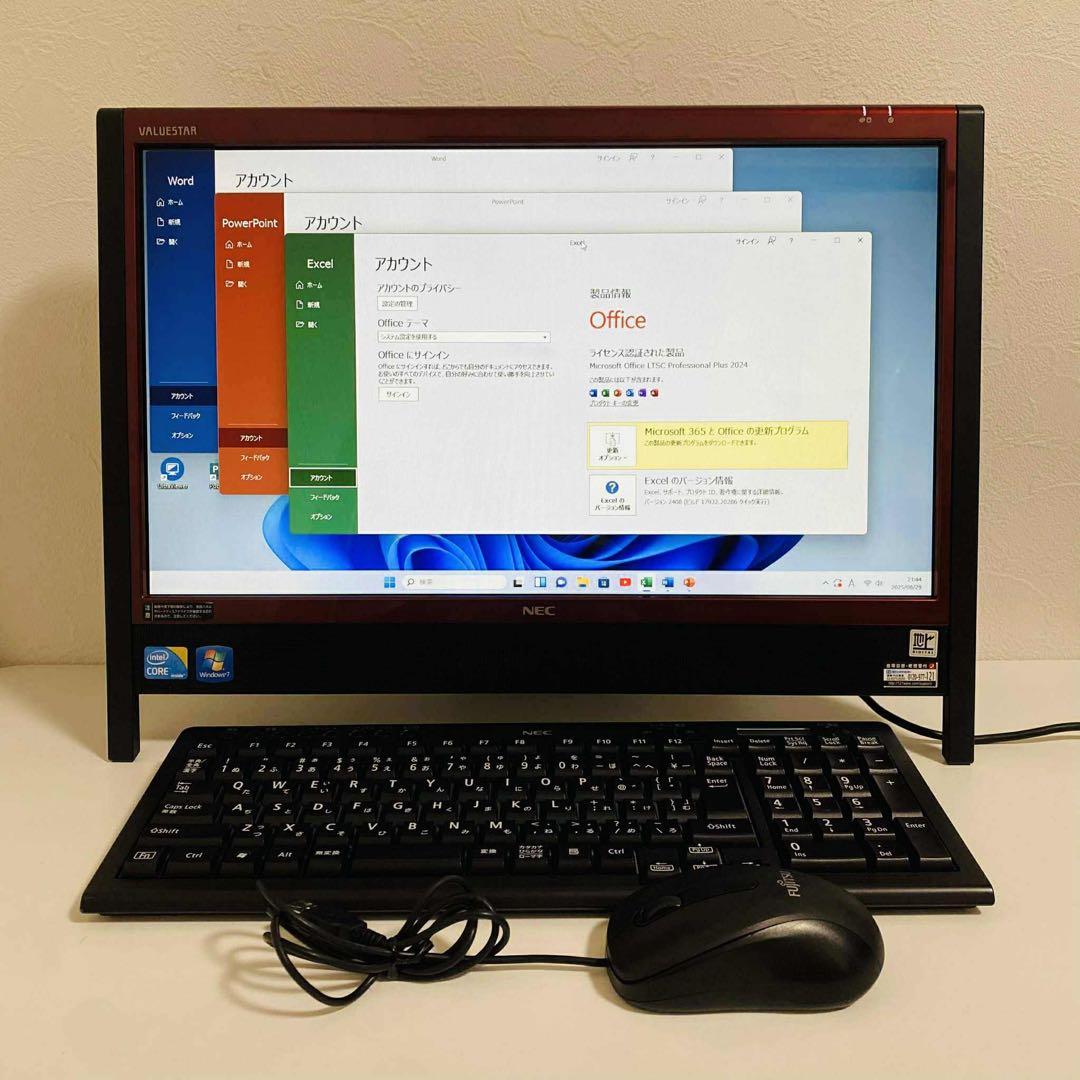 Y774 NECデスクトップi5高速SSDサクサクWindows11オフィス付き
