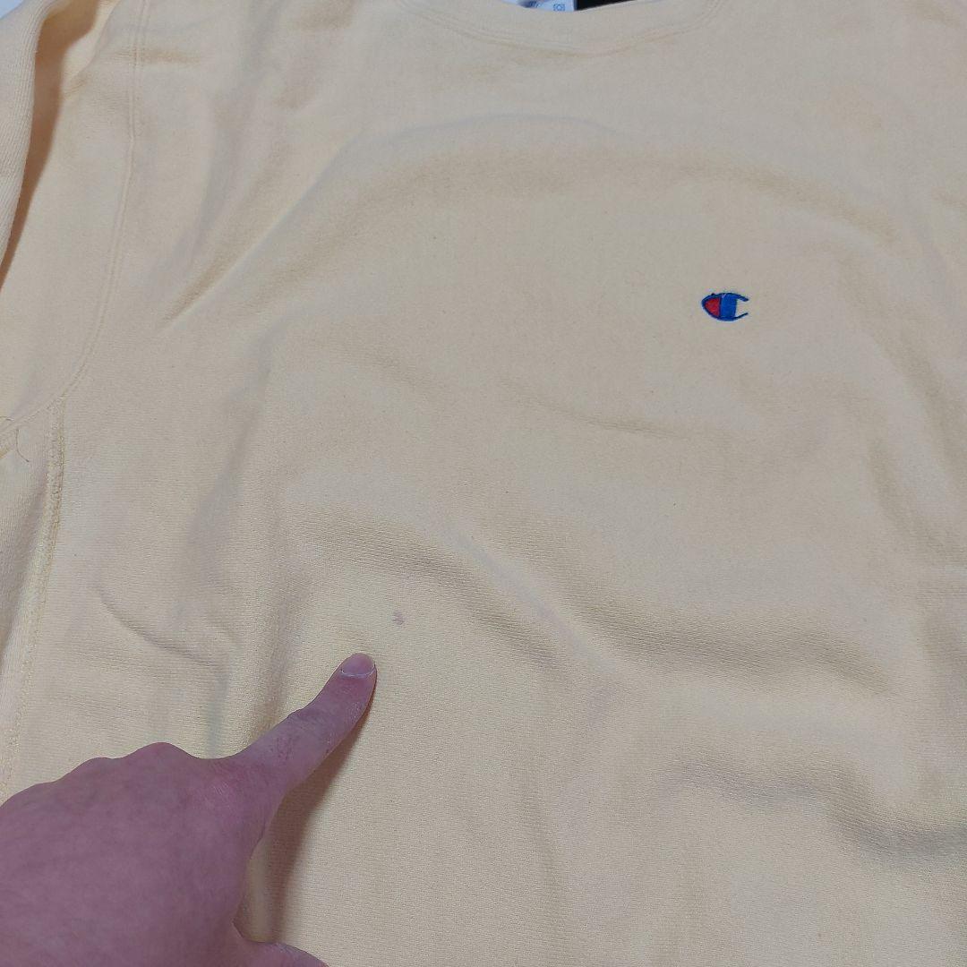 90s usa製 Champion　リバースウィーブ　ライトイエロー　黄色