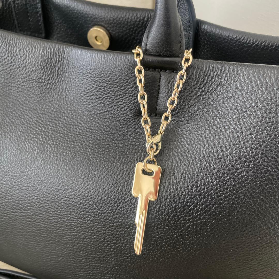 SLOBE IENA レザートートバッグ　黒　ショルダーバッグ　スローブイエナ