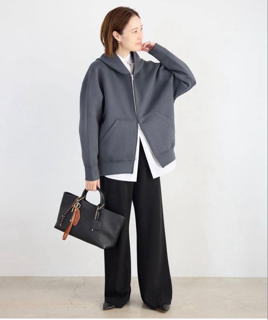 SLOBE IENA レザートートバッグ　黒　ショルダーバッグ　スローブイエナ