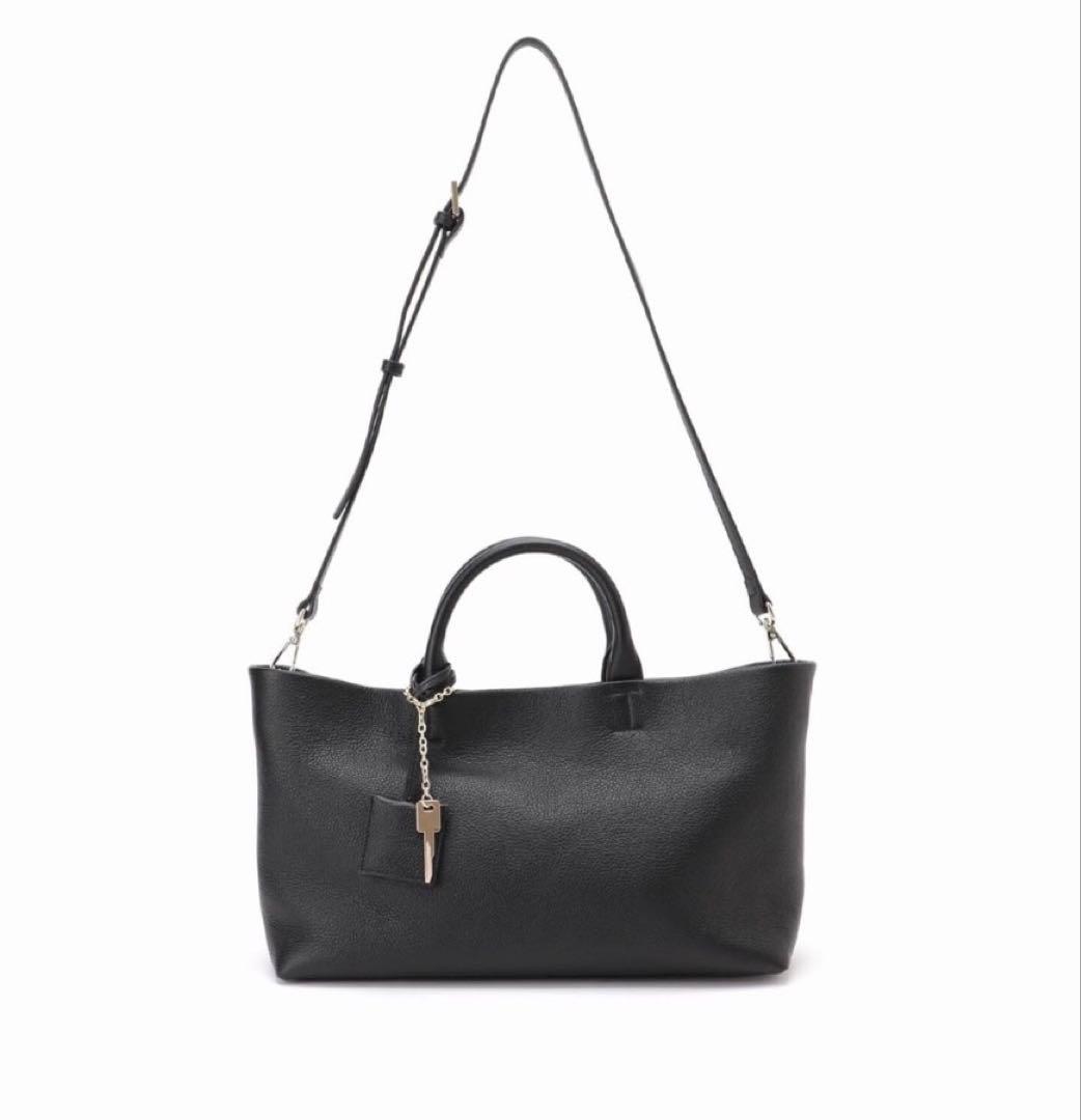 SLOBE IENA レザートートバッグ　黒　ショルダーバッグ　スローブイエナ