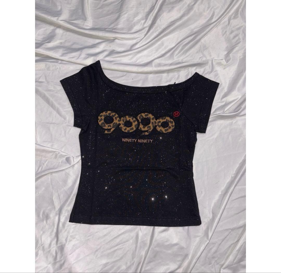 トップス 9090girl Leopard Skirt Off Shoulder Tee