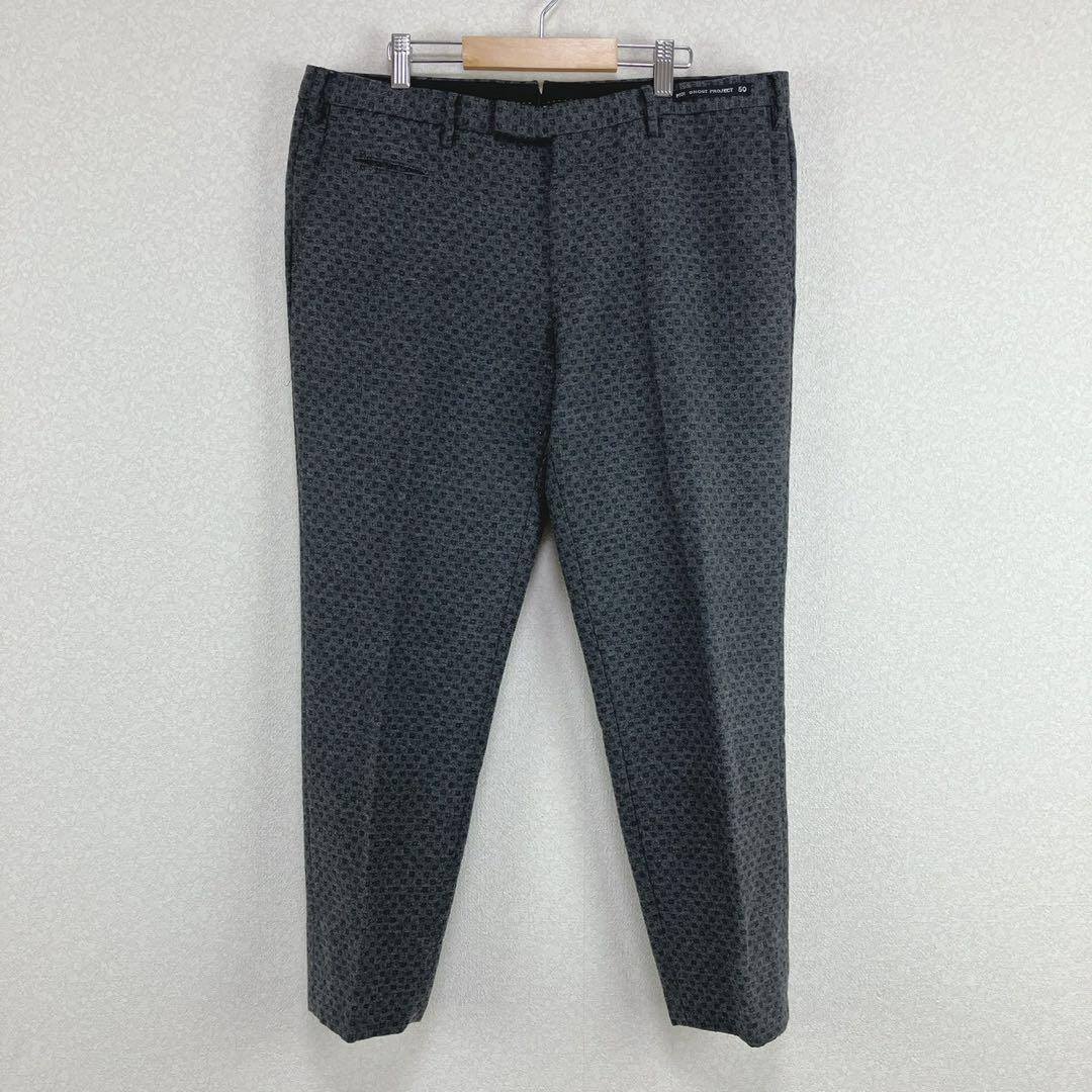 【ピーティーゼロウーノ】スラックス XL 総柄ボトムス 大きいサイズ カジュアル