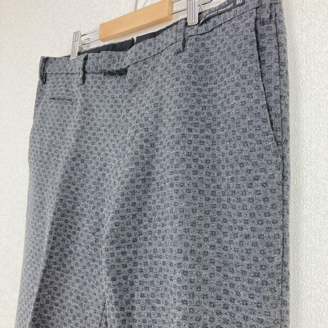 【ピーティーゼロウーノ】スラックス XL 総柄ボトムス 大きいサイズ カジュアル