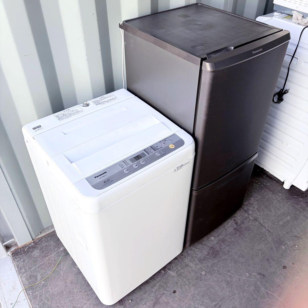 118運搬取付無料！ホワイト&ブラウン純正パナソニック家電2点セット！完動超美品