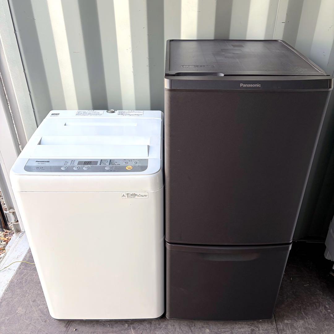 118運搬取付無料！ホワイト&ブラウン純正パナソニック家電2点セット！完動超美品