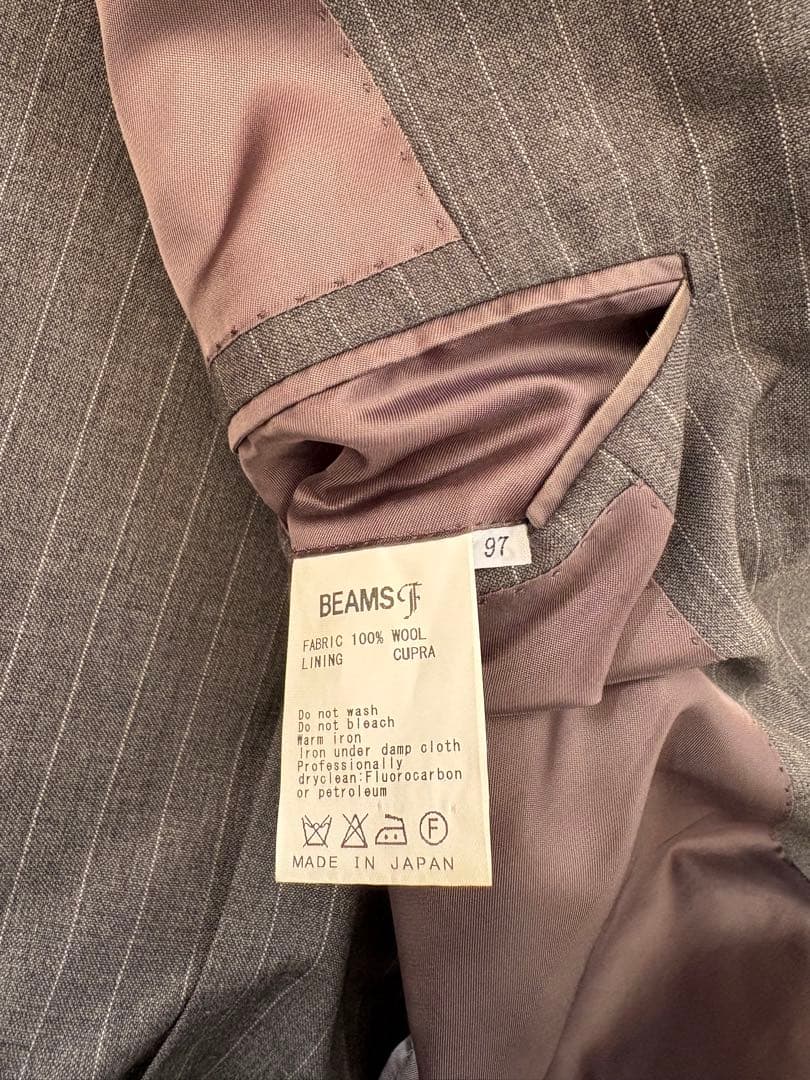 BEAMS ストライプ ビジネススーツ サイズ97