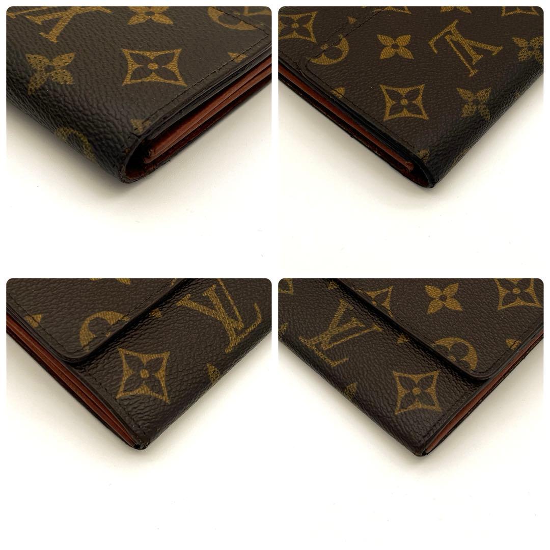 【美品】ルイヴィトン　モノグラム　ポシェット ポルトモネ　ブラウン　長財布